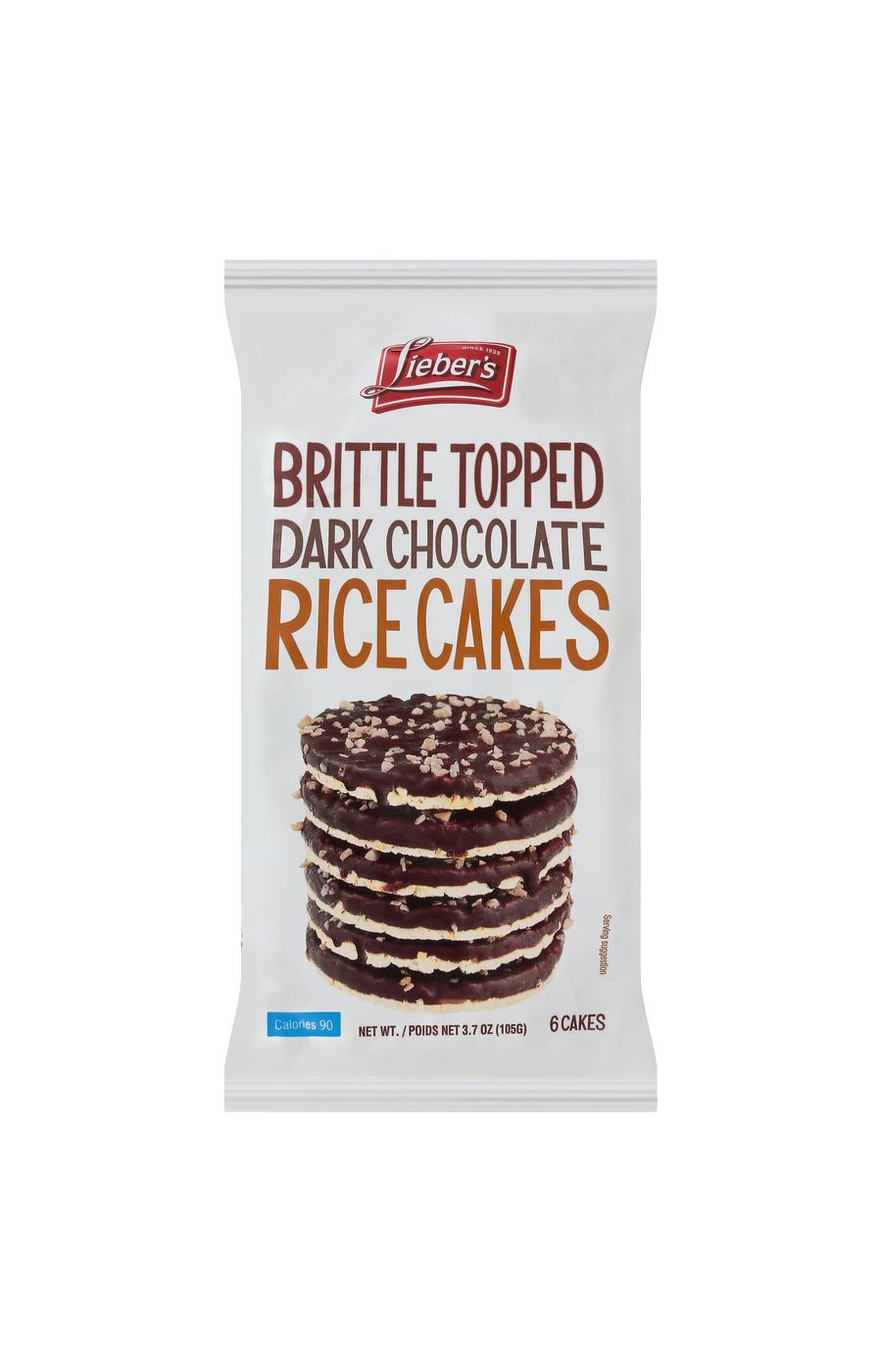 Lieber's Kosher Brittle Topped Dark Chocolate Rice Cakes - Shop Rice ...