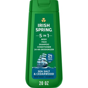 Irish Spring Men's 5-in-1 Body Wash - Sea Salt & Cedarwood, 20 oz