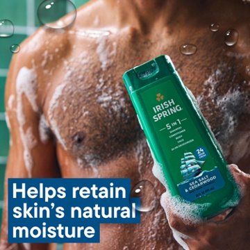 Irish Spring Men's 5-in-1 Body Wash - Sea Salt & Cedarwood, 20 oz
