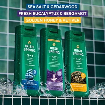 Irish Spring Men's 5-in-1 Body Wash - Sea Salt & Cedarwood, 20 oz