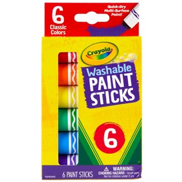 Crayola Washable Paint Sticks, 6 ct
