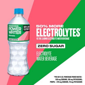 Powerade Zero Sugar Power Water Watermelon Flavored Electrolyte Water