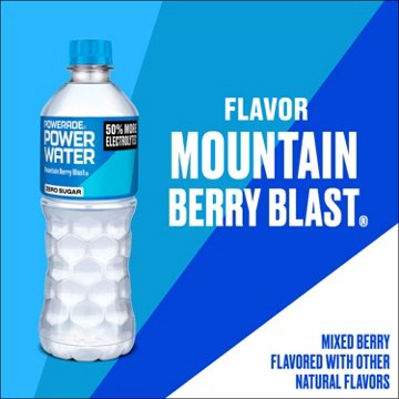 Powerade Zero Sugar Power Water Mountain Berry Blast Electrolyte Beverage 6 pk Bottles