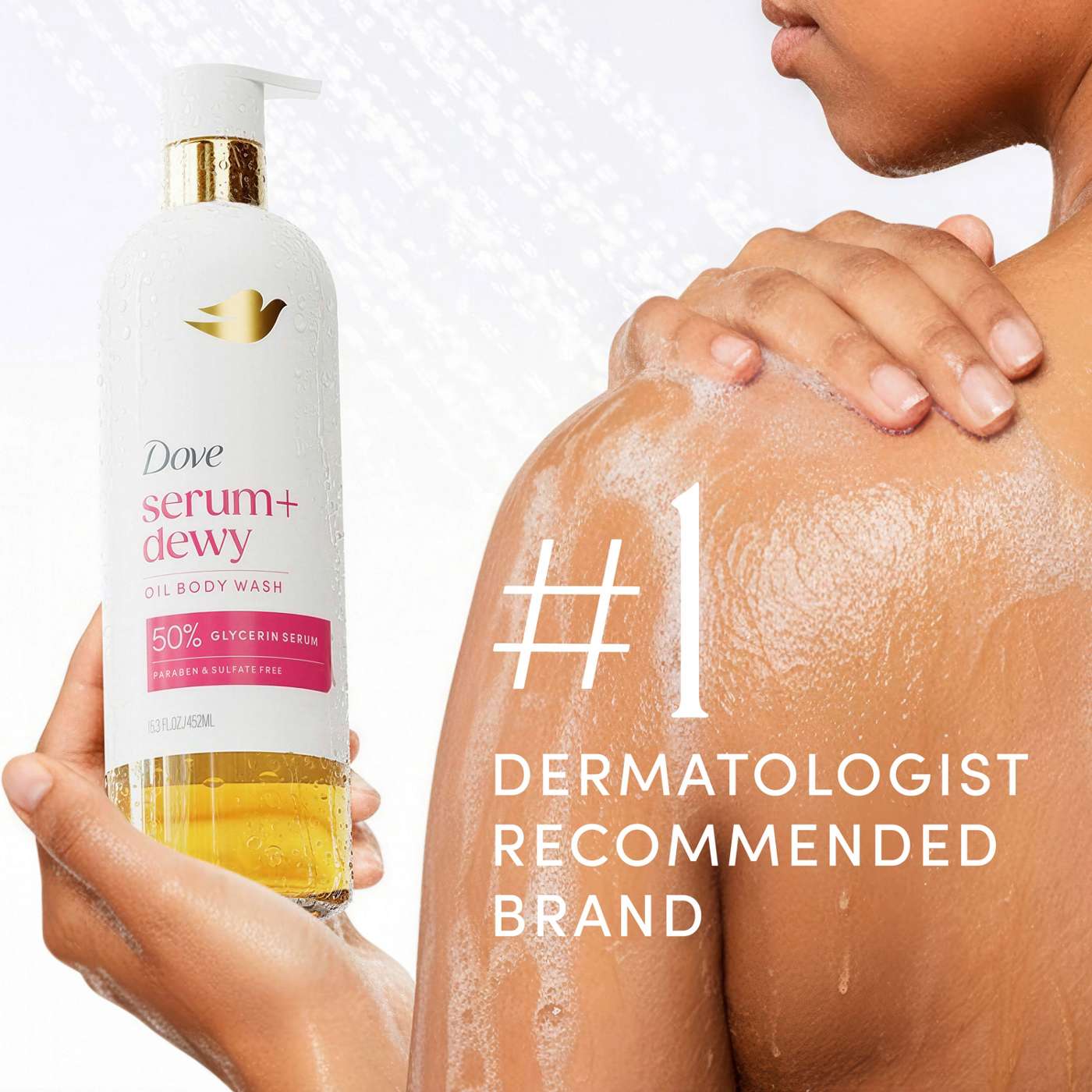 Dove Serum + Dewy Oil Body Wash; image 3 of 7