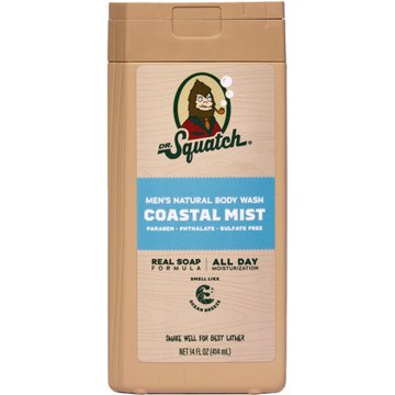 Dr. Squatch Men's Natural Body Wash - Coastal Mist, 14 oz