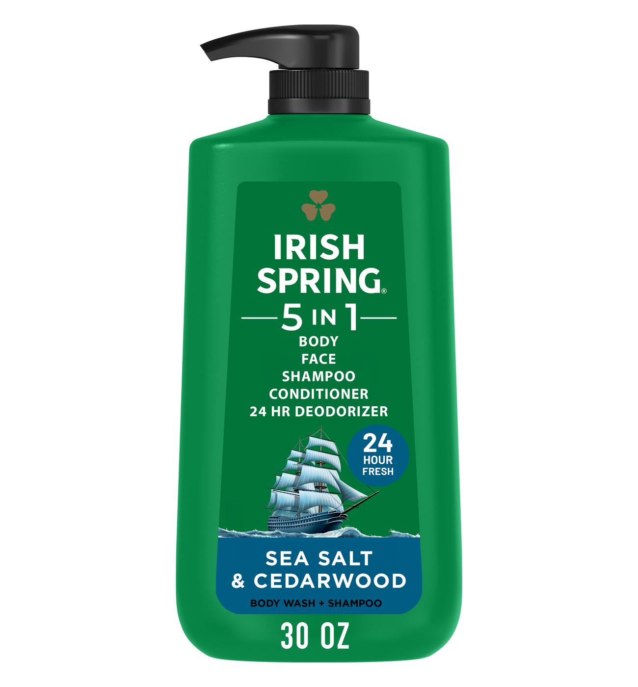 Irish Spring Men's 5-in-1 Body Wash - Sea Salt & Cedarwood; image 1 of 10