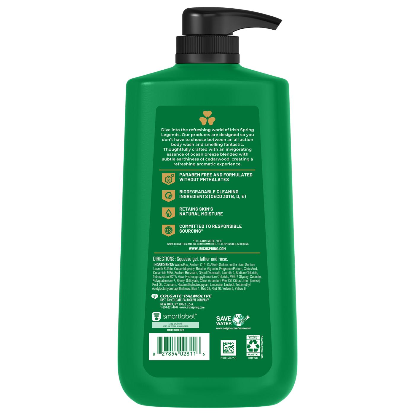 Irish Spring Men's 5-in-1 Body Wash - Sea Salt & Cedarwood; image 3 of 10