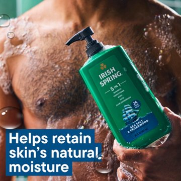 Irish Spring Men's 5-in-1 Body Wash - Sea Salt & Cedarwood, 30 oz