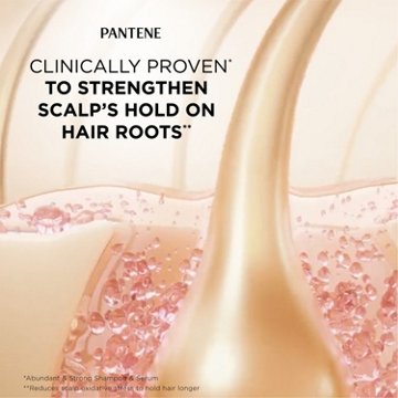 Pantene Abundant & Strong Shampoo with Pro-Vitamin B5 Complex and Niacinamide, 13.5 oz