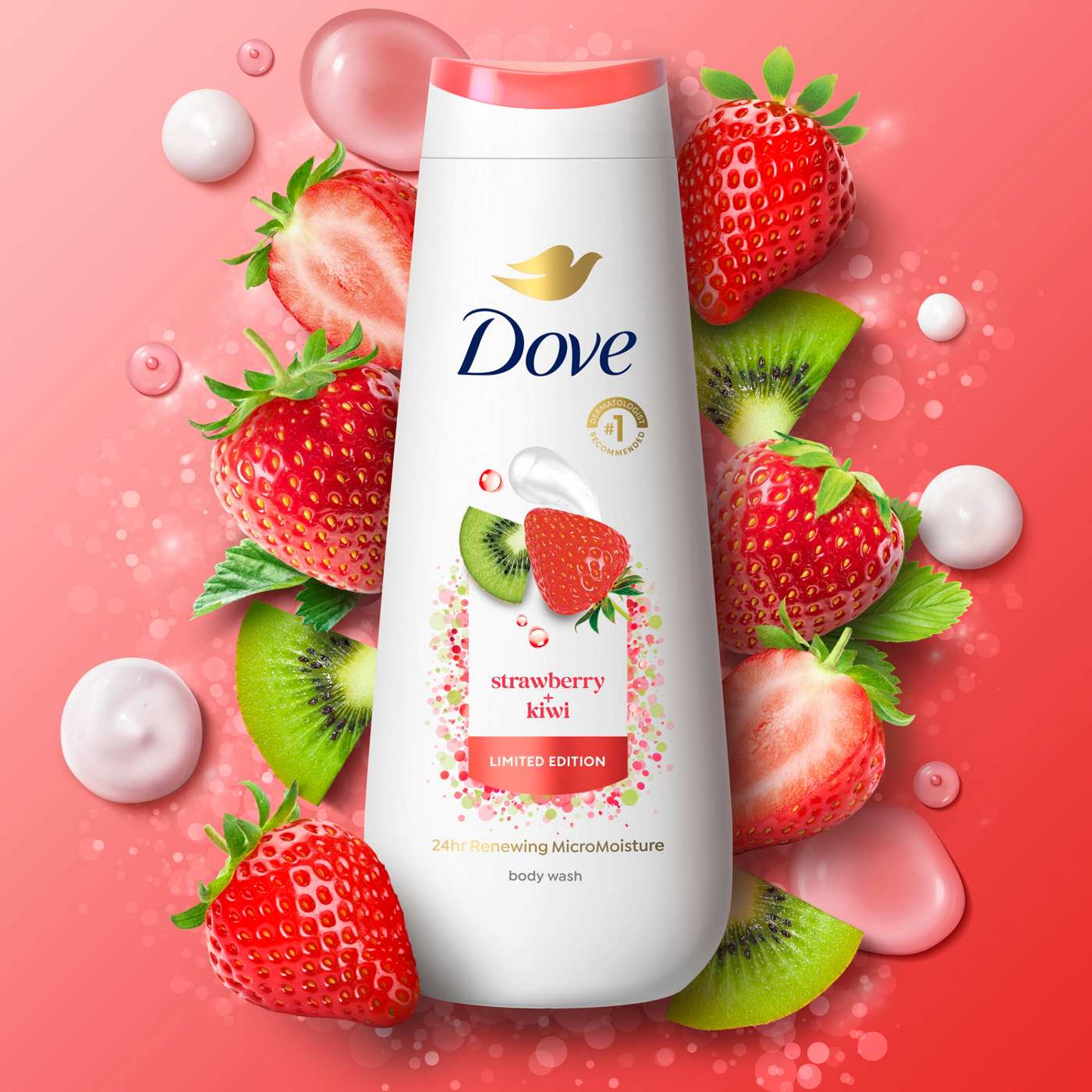 Dove Limited Edition Body Wash - Strawberry & Kiwi; image 4 of 8