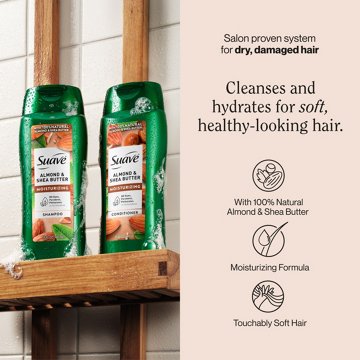 Suave Moisturizing Almond & Shea Butter Shampoo & Conditioner 2 pk