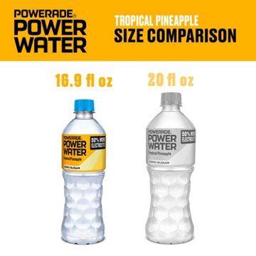 Powerade Zero Sugar Power Water Tropical Pineapple Flavored Electrolyte Water 6 pk Bottles