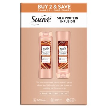 Suave Silk Protein Infusion Sleek & Smooth Shampoo & Conditioner 2 pk