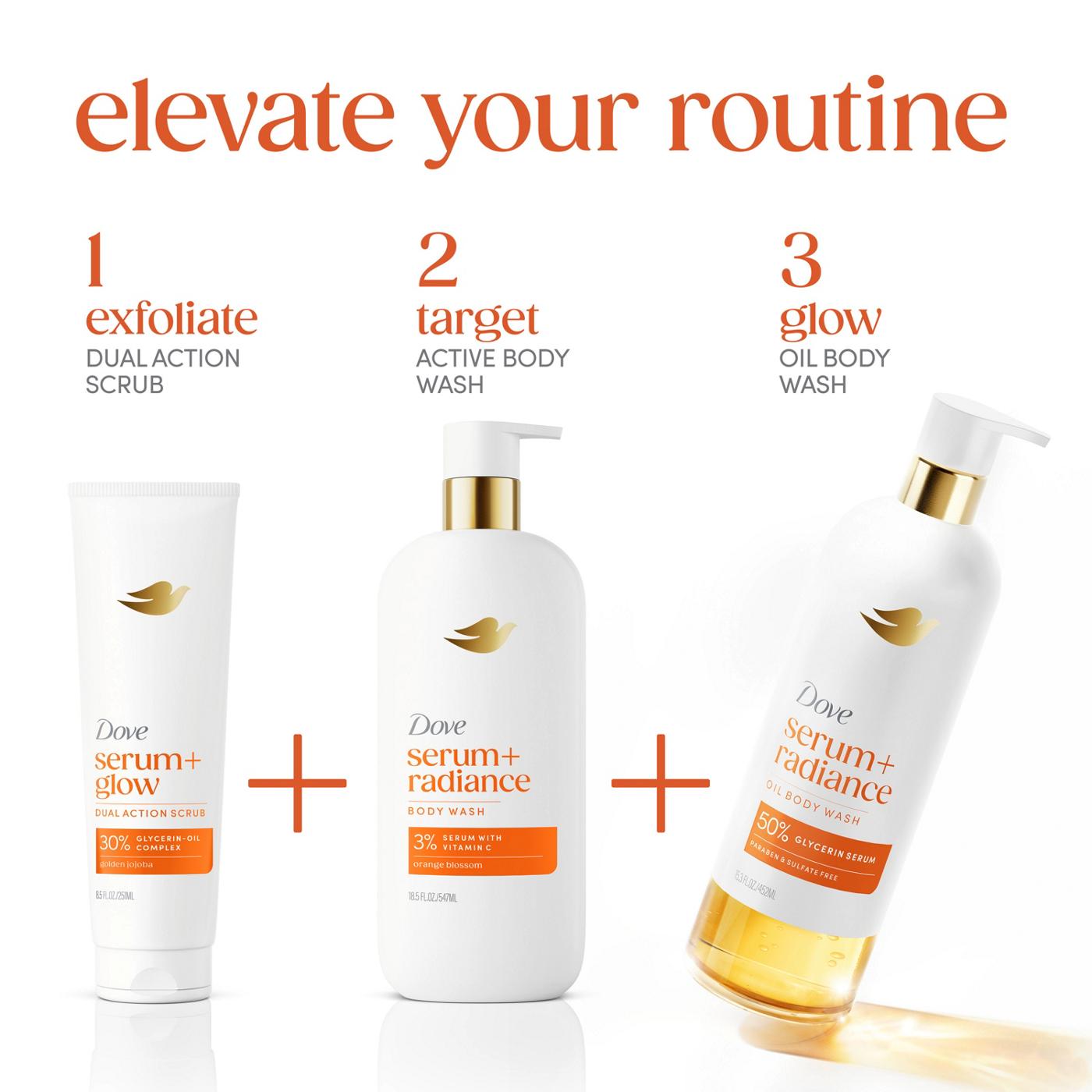 Dove Serum + Radiance Oil Body Wash; image 3 of 8