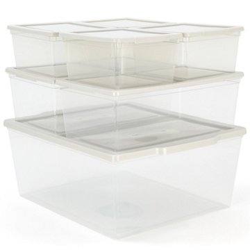 Modbox Clear Totes with Lids, 7 ct