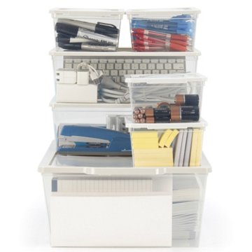 Modbox Clear Totes with Lids, 7 ct