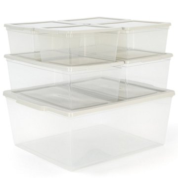 Modbox Clear Totes with Lids, 7 ct