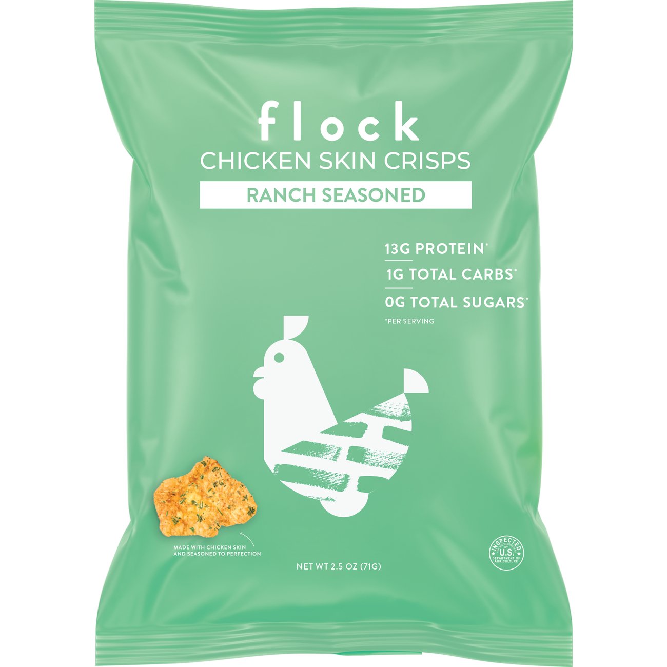 Flock Chicken Skin Crisps Ranch Seasoned - Shop Diet & fitness at H-E-B