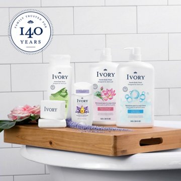 Ivory Gentle Bar Soap, Designed for Whole Family, 99.44% Pure Formula, Original Scent, 3.17 oz (3 Count)