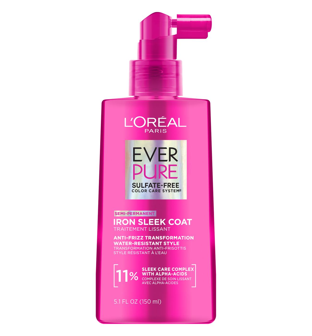 L'Oréal Paris Ever Pure Sulfate Free Color Care Iron Sleek Coat Smoothing Treatment; image 1 of 4