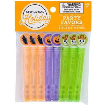 Destination Holiday Halloween Bubble Wand Favors, 8 ct