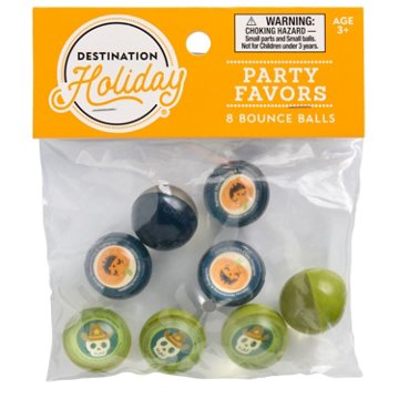 Destination Holiday Halloween Bounce Ball Favors, 8 ct