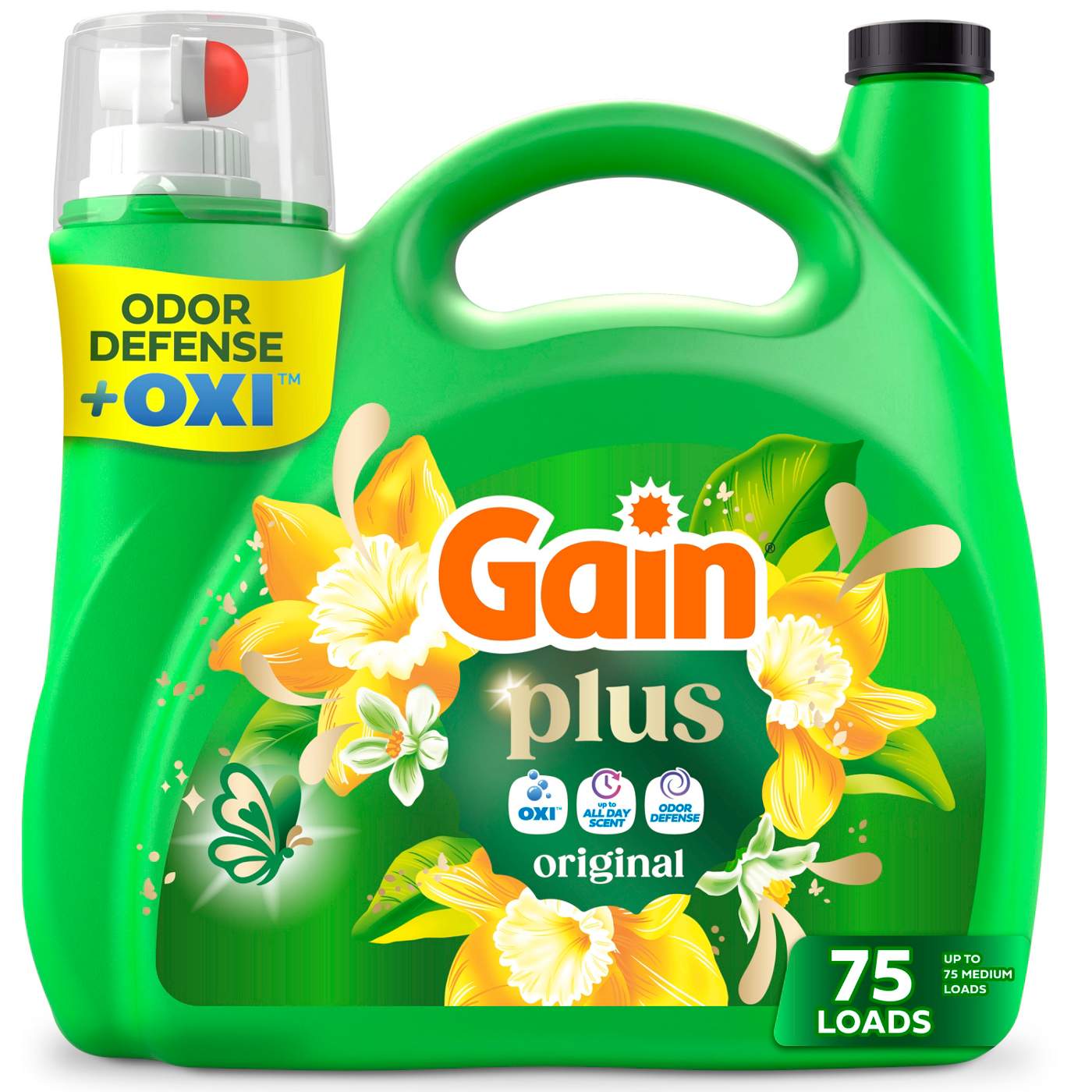 Gain Plus Oxi Liquid Laundry Detergent, 75 Loads - Original; image 1 of 8