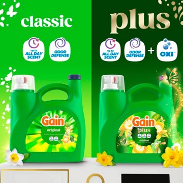 Gain Plus Oxi Liquid Laundry Detergent, 75 Loads - Original, 99 oz