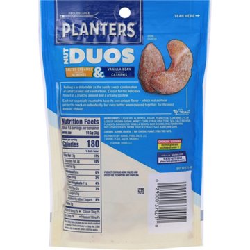 Planters Nut Duos - Salted Caramel Almonds & Vanilla Bean Cashews, 5 oz