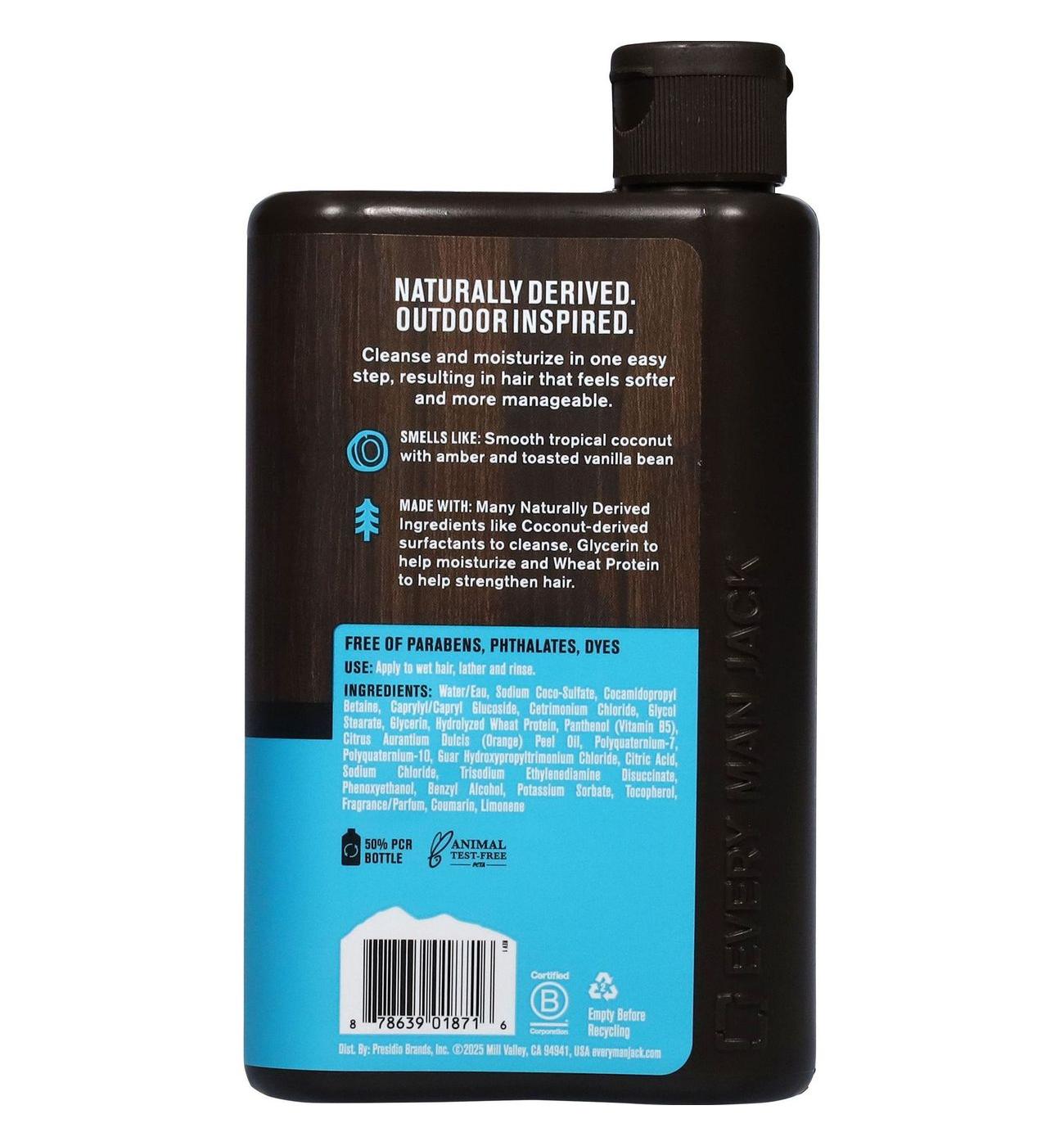 Every Man Jack Men 2-in-1 Shampoo & Conditioner - Coconut & Vanilla; image 2 of 2