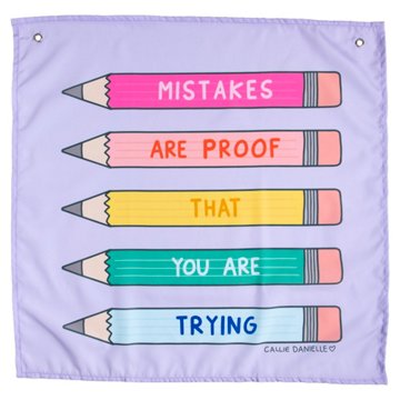 Callie Danielle Mistakes Are Proof Fabric Wall Art