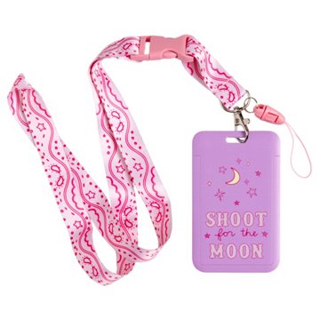 Callie Danielle Shoot For The Moon Teacher Badge Lanyard