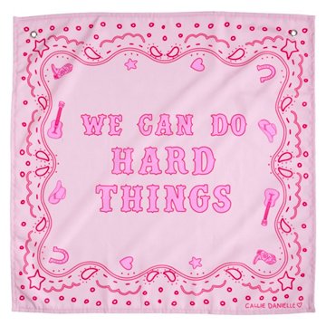 Callie Danielle We Can Do Hard Things Fabric Wall Art