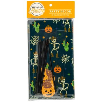 Destination Holiday Cowboy Skeleton Cello Bags with Ties