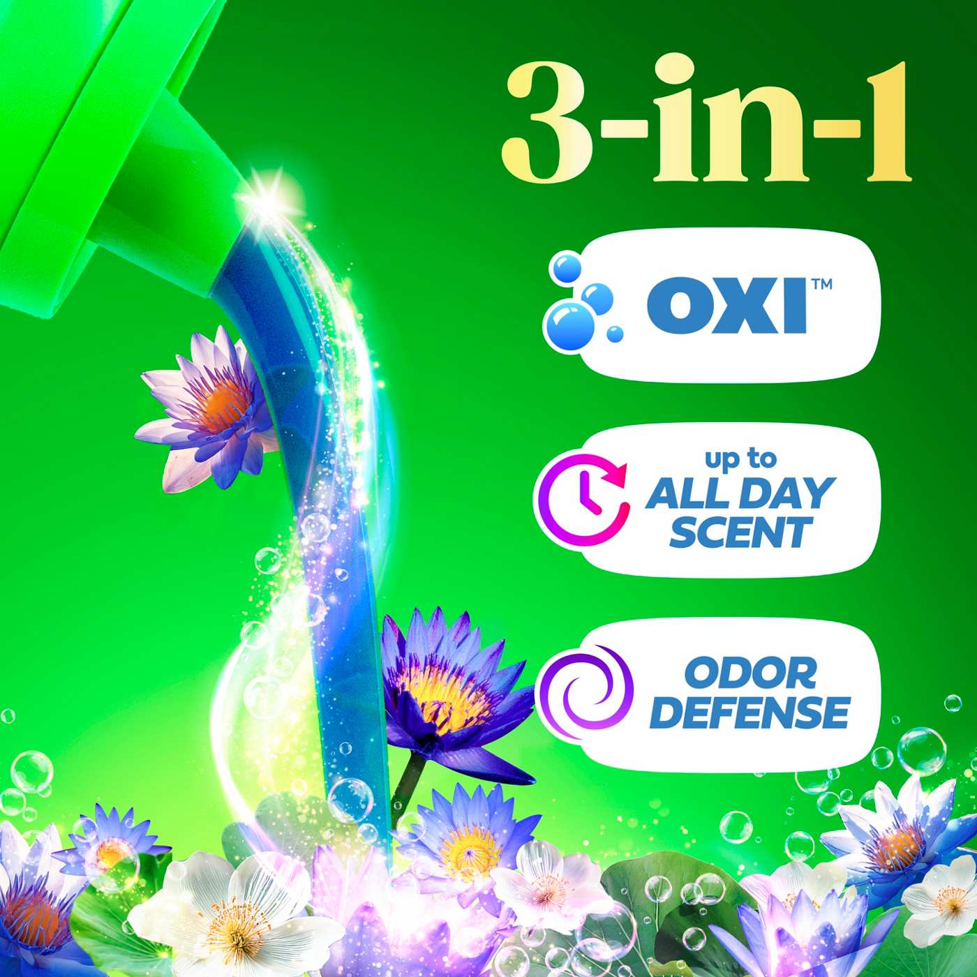 Gain Plus Liquid Detergent, 75 Loads - Waterfall Delight; image 2 of 5