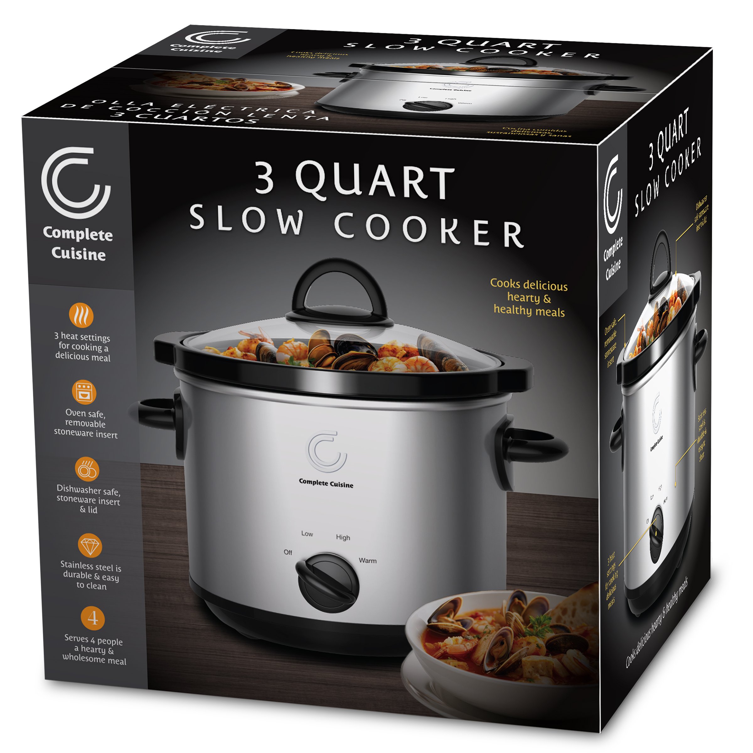Complete Cuisine 3 Quart Slow Cooker - Shop Cookers & roasters at H-E-B