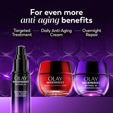 Olay Regenerist Glycolic Acid Night Peel, Exfoliating & Renewal Treatment, Lightweight Night Serum