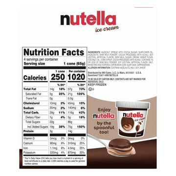 Nutella Ice Cream Cones, 4 ct