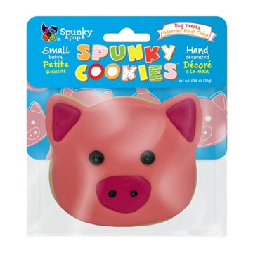 Spunky Pup Cookie XL Dog Treat - Pig, 1.76 oz