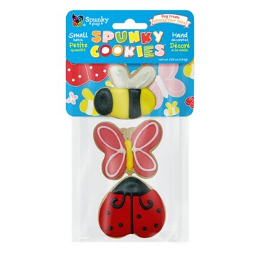 Spunky Pup Cookies Dog Treats - Butterfly, Bumblebee & Ladybug, 1.59 oz