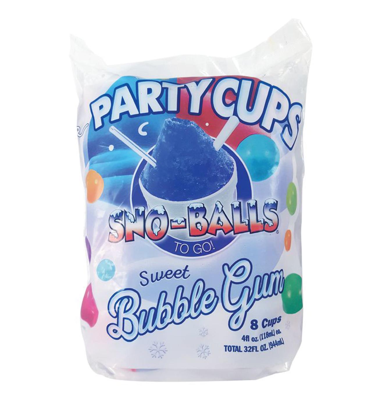 Sno-Balls To Go Sweet Bubble Gum Party Cups; image 1 of 2
