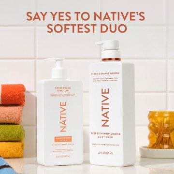 Native Peach & Orange Blossom Moisturizing Body Wash 22 fl oz