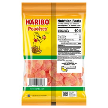 Haribo Peaches Gummi Candy - Share Size
