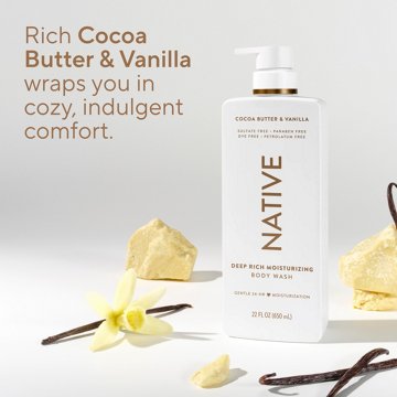 Native Cocoa Butter & Vanilla Moisturizing Body Wash 22 fl oz