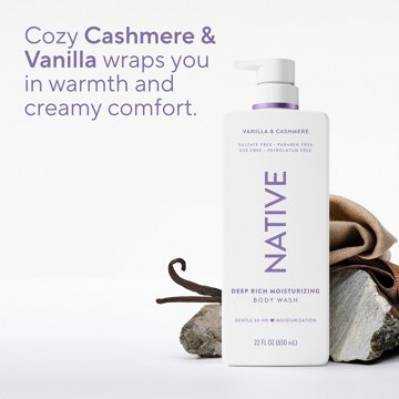 Native Vanilla & Cashmere Moisturizing Body Wash 22 fl oz