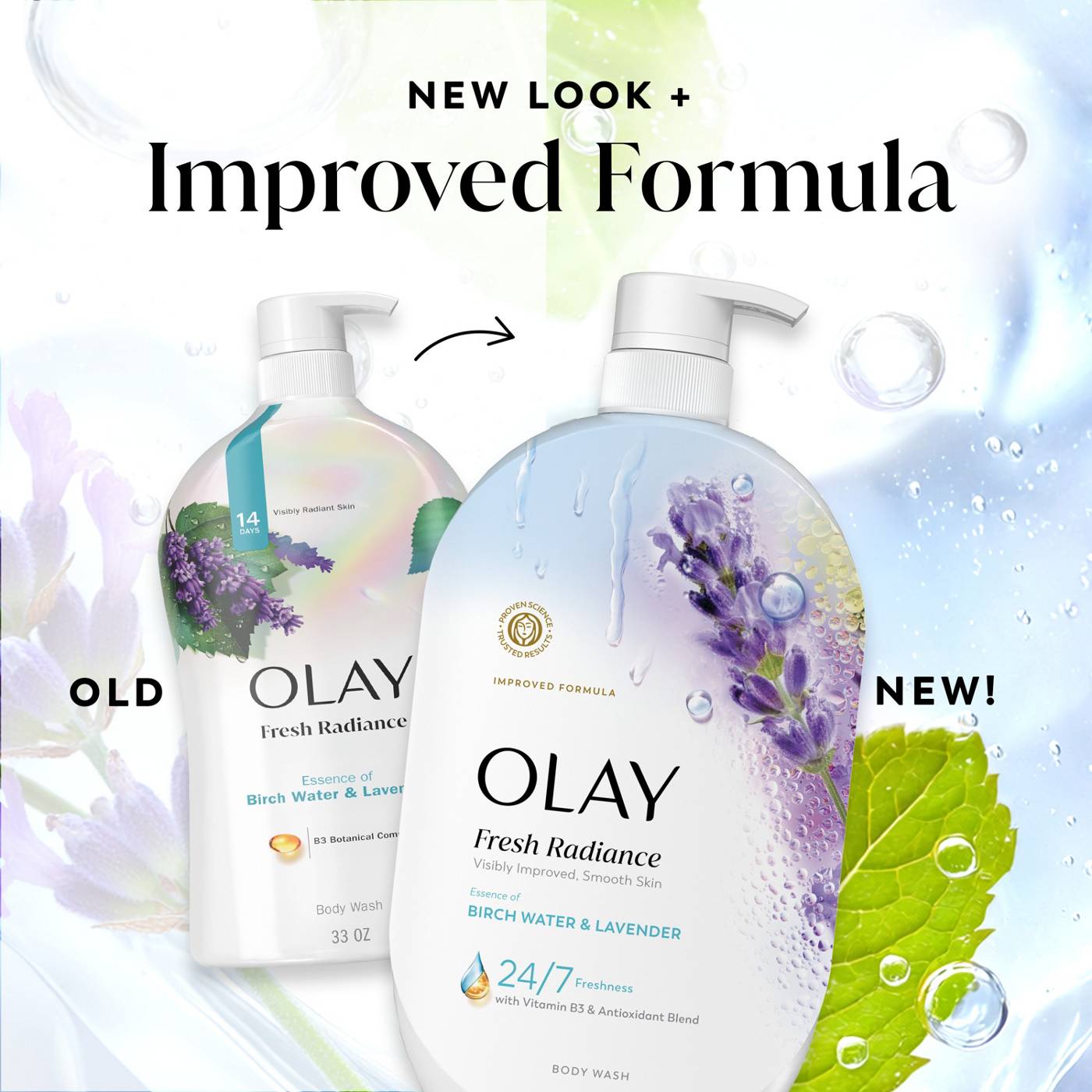 Olay Fresh Radiance Body Wash - Birch Water & Lavender; image 2 of 8