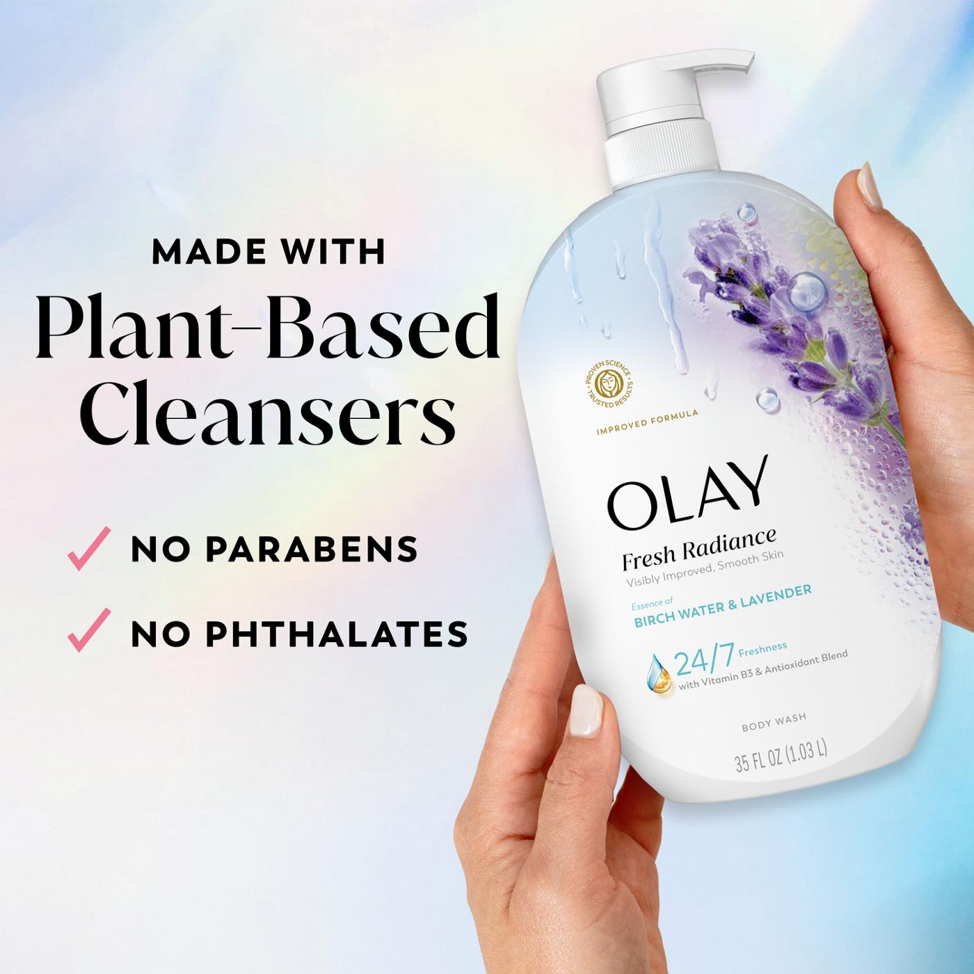 Olay Fresh Radiance Body Wash - Birch Water & Lavender; image 4 of 8