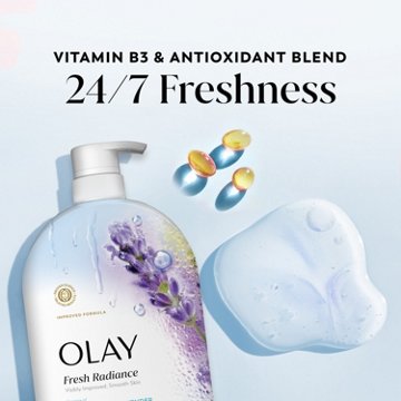 Olay Fresh Radiance Body Wash - Birch Water & Lavender