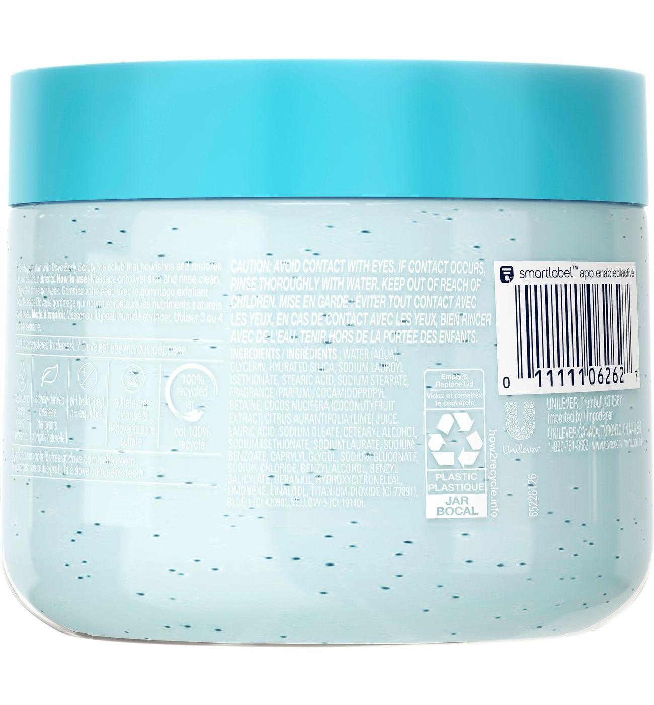 Dove Body Scrub - Tropical Coconut & Lime; image 2 of 2