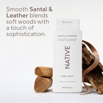 Native Santal & Leather Nourishing Body Wash 18 fl oz